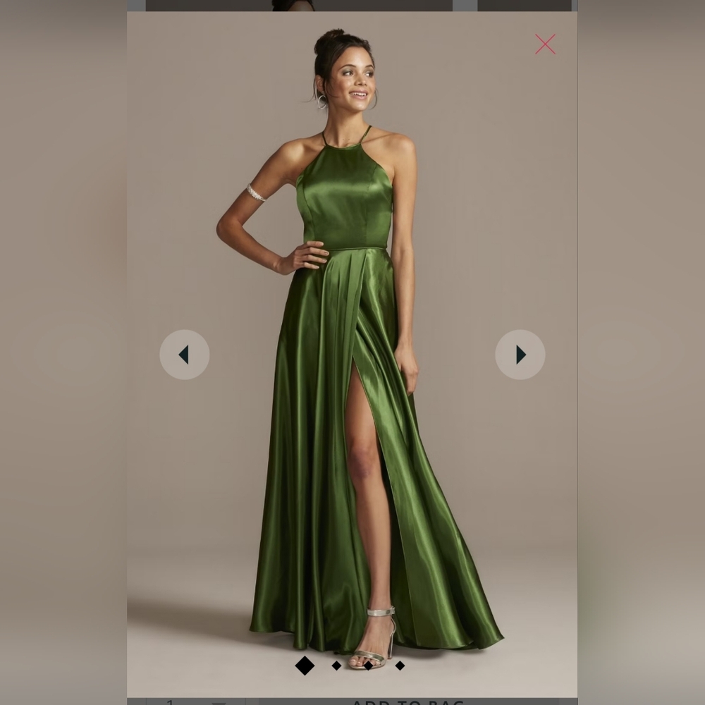 NWT Blondie Nites by Stacy Sklar Maxy Dress 2 Rosse Satin Spaguetti Straps